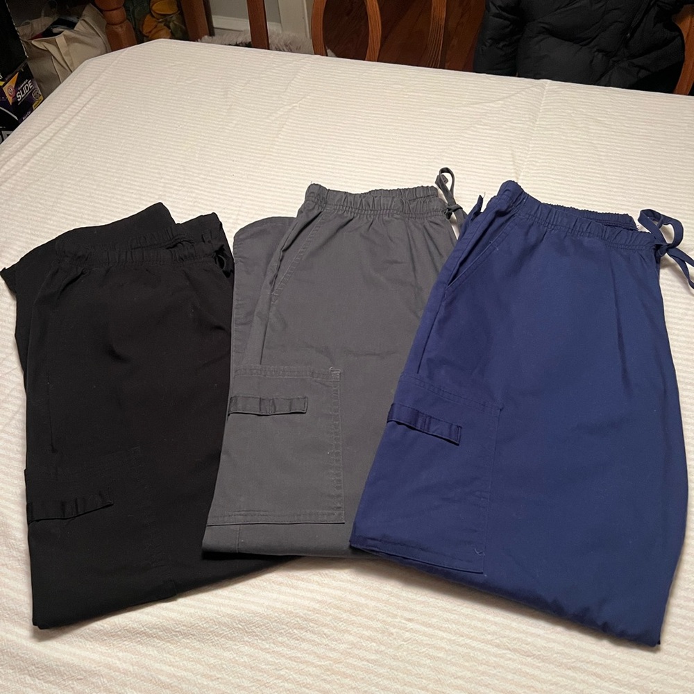 RX Gear stretch scrub pants Lot of three Medium Petite